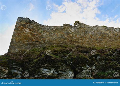 Ruins of Fortification Bulwark. Medieval Rampart Stock Image - Image of architectural, century ...