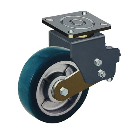 Ss Spring Loaded Agv Caster Wheel Heavy Duty Shock Absorbing Design