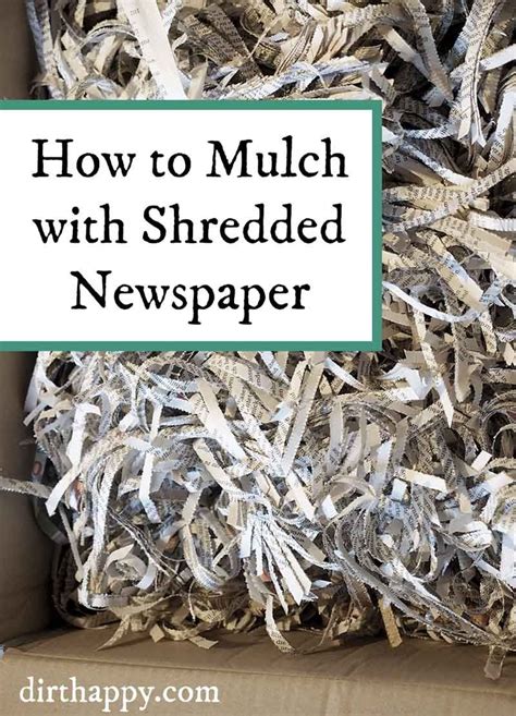 Shredded Newspaper Mulch Mulch Mulching Garden Mulch