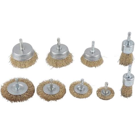 Brosse Métallique pour Perceuse TRAHOO Kit de 9 Pièces de Brosses