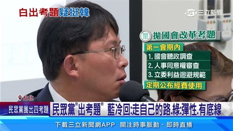 立院龍頭要挺誰？民眾黨出考題喊話「藍綠先答卷」│94看新聞 Youtube