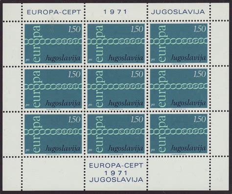 Jugoslavia Sg Umm Minisheet Europa Cept B On Ebid