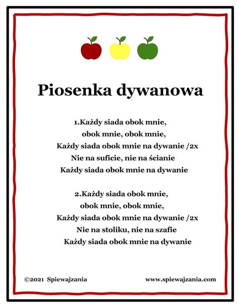 Piewaj I Ucz Si Z Ani Piosenka Dywanowa Dla Dzieci Plakat