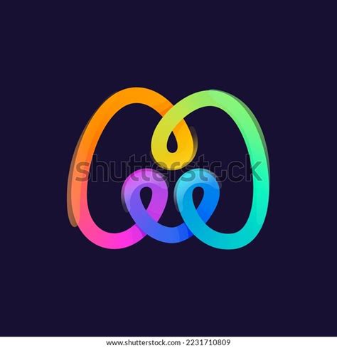 Letter M Logo Rainbow Gradient One Stock Vector (Royalty Free) 2231710809 | Shutterstock