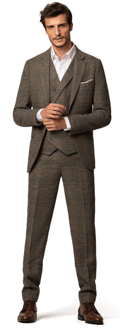 Brown Plaid Suits For Men Informacionpublica Svet Gob Gt