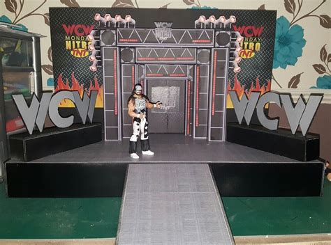 Wcw Nitro Entrance Stage Custom Made For Wrestling Figures Wwewwfecw