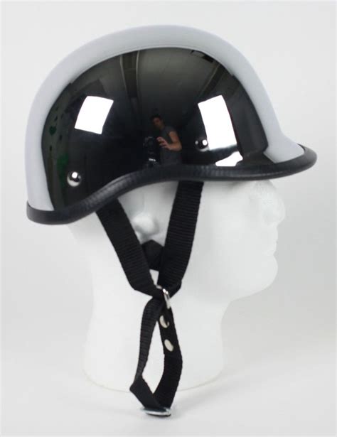 Chrome Polo Jockey Style Motorcycle Half Helmet Novelty Novelty