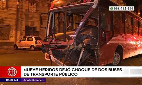 Lince Choque de buses dejó nueve heridos