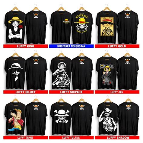 Jual T Shirt Baju Kaos Distro Anime Onepiece Luffy King Mugiwara