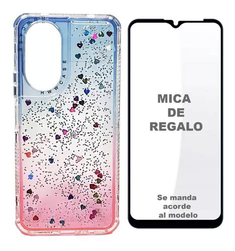 Funda Compatible Honor X7 Bicolor Brillo Mica Meses Sin Intereses