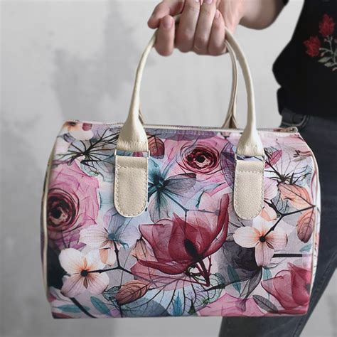 Сумка бочонок Barrel Цветы 28x18x17 см от продавца: City&prezent – в ...