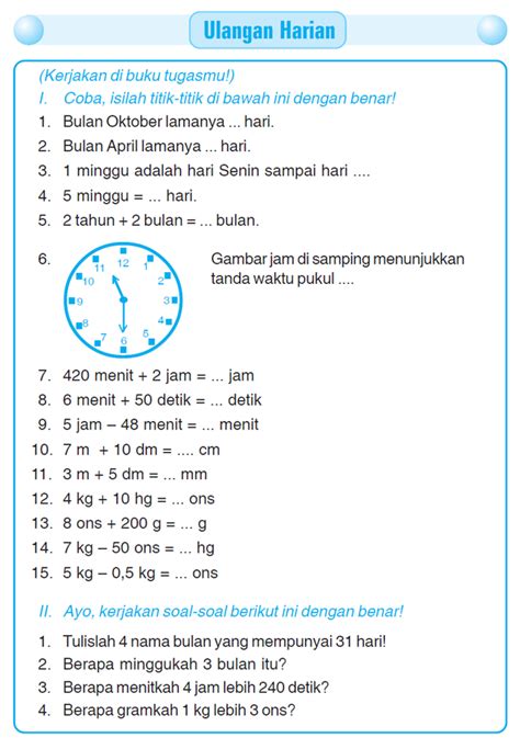 Materi Pengukuran Kelas 3 Sd