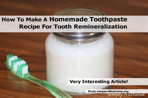 How To Make A Homemade Toothpaste Recipe For Tooth Remineralization