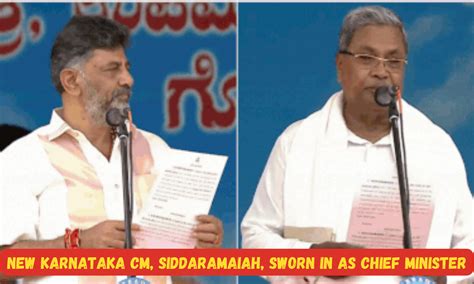 New Karnataka CM, Siddaramaiah, Sworn In as Chief Minister