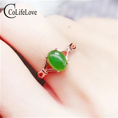 Ювелирные изделия colife, китайский стиль, зеленый нефрит, кольцо для ...