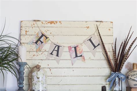 A Fall Banner Free Printable and Our Mantel - Finding Silver Pennies