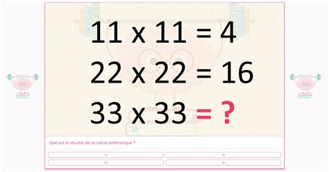 Entraînement au calcul mental Quel est le résultat de ce calcul