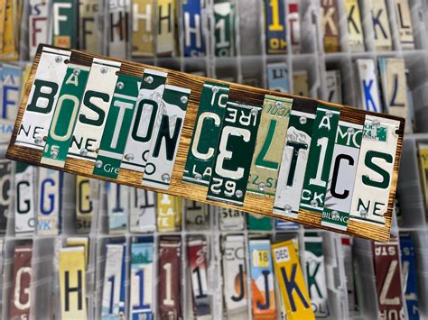 BOSTON CELTICS License Plate Sign Fast FREE Shipping Etsy