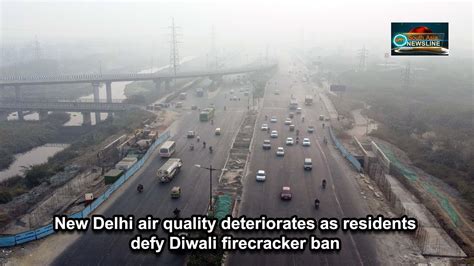 New Delhi Air Quality Deteriorates As Residents Defy Diwali Firecracker