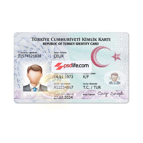 Turkey Psd Id Card Template