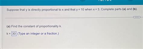 Solved Suppose That Y Is Directly Proportional To X And Chegg