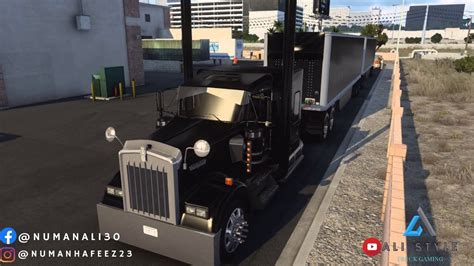 American Truck Simulator V Rezworth W Double Trailer Black