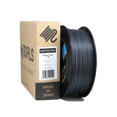 PLA 850 EsFil Galactic Grey 1 75 Mm Gris Brillo Impresoras3d