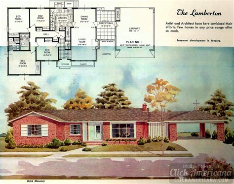 130 Vintage 50s House Plans Used To Build Millions Of Mid Century