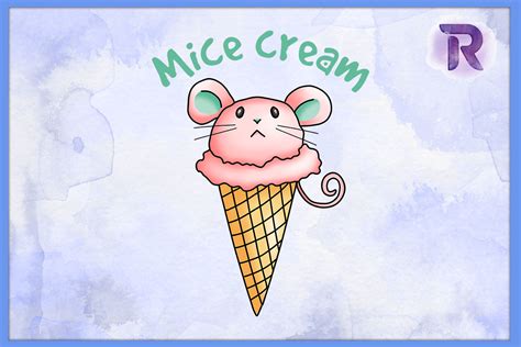 Mice Cream Funny Cute Mice And Ice Cream Graphic By Revelin · Creative