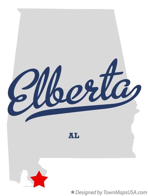 Map of Elberta, AL, Alabama