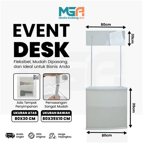 Jual Event Desk Booth Portable Meja Jualan Meja Promosi Meja Pameran