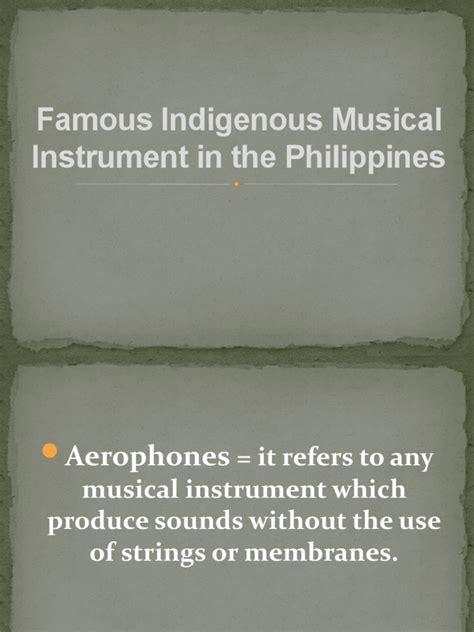 Famous Indigenous Musical Instrument in The Philippines | PDF