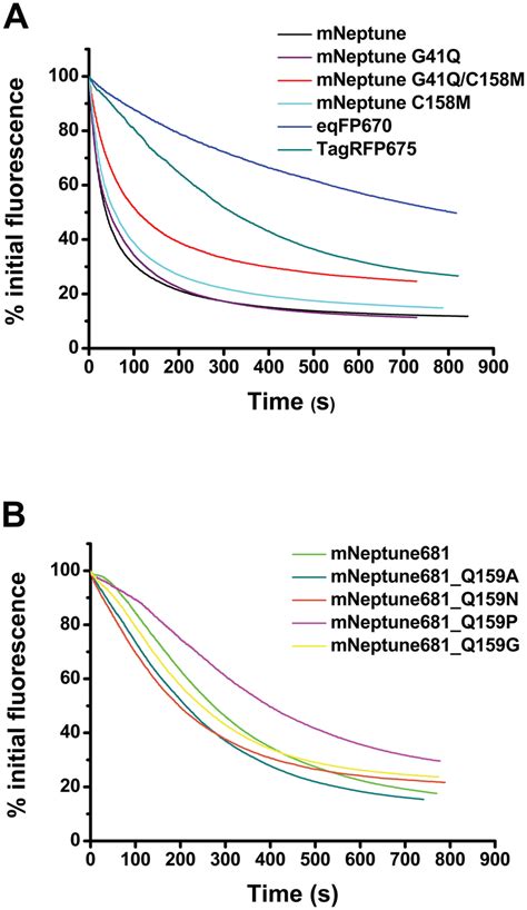 Comparison Of Photobleaching Kinetics A Fps With A Maximum Emission