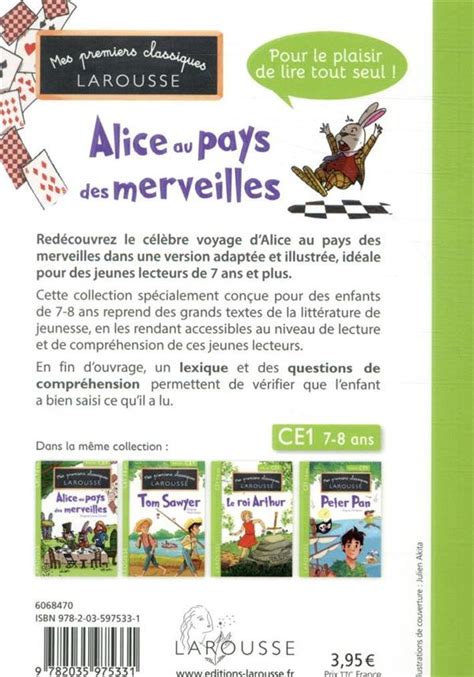 Mes Premiers Classiques Larousse Alice Au Pays Des Merveilles Ce