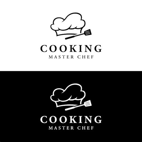 Logotipo De Cocina Con Gorro De Chef Y Utensilios De Cocina Creativos