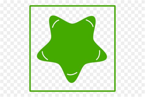 Vector Illustration Of Eco Green Star Icon With Thin Border - Star ...