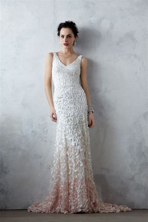 Petal Wedding Dress in Blush, Ivory - Cherry Blossom Inspired