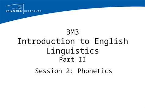 Ppt Bm3 Introduction To English Linguistics Part Ii Session 2