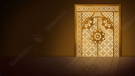 Black Festival Mosque Classic Islamic Birthday Powerpoint Background