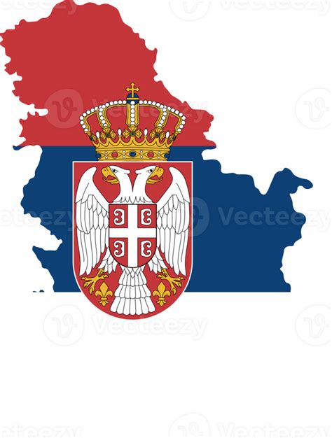 Serbia flag pattern on country map 50477699 PNG