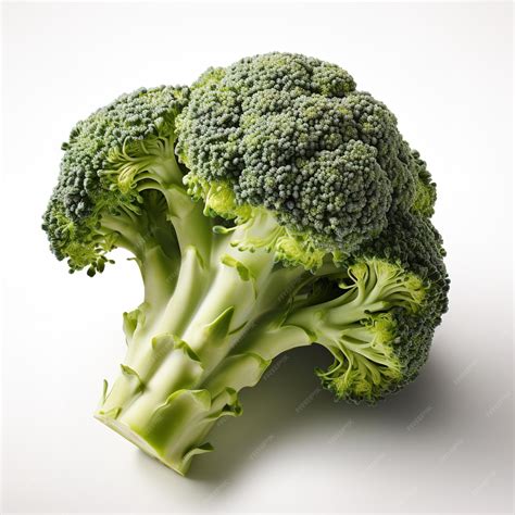 premium ai image create  detailed image   single broccoli head