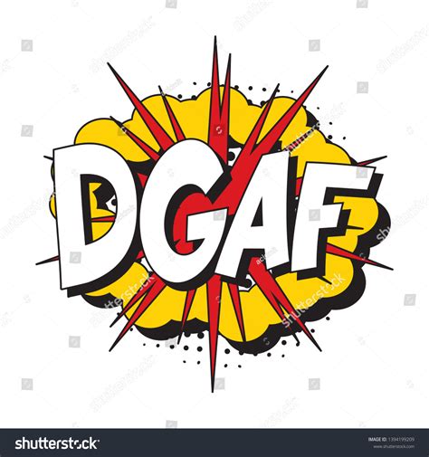 Abbreviation Dgaf Give Fuck Retro Comic Stock Vector Royalty Free Shutterstock