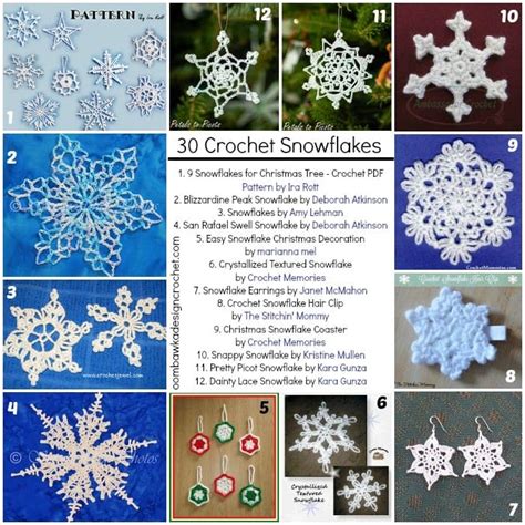 Free Crochet Snowflake Patterns Printable