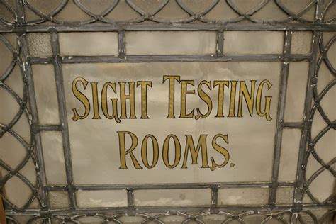 2 Large Leaded Glass Optician’s Window Signs For Sale at 1stDibs