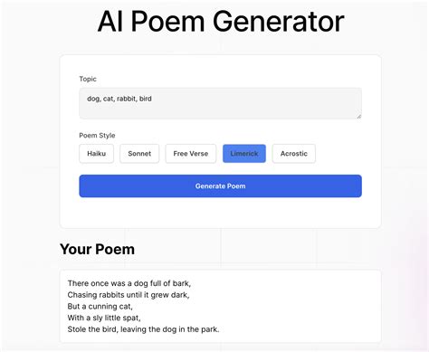 AI Poem Generator - AI Site Hub