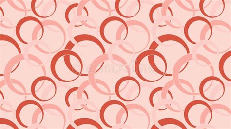 Light Red Seamless Circle Background Pattern Vector Illustration Stock