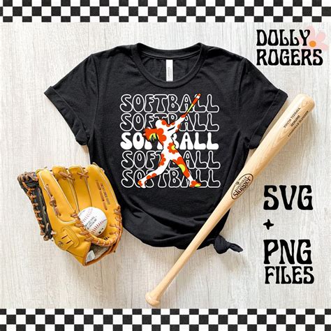 Softball Svg File Instant Download Softball T Shirt Design Softball Svg