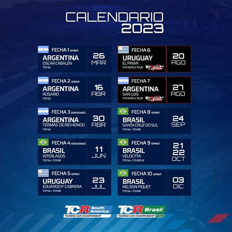 El Tcr Present Su Calendario