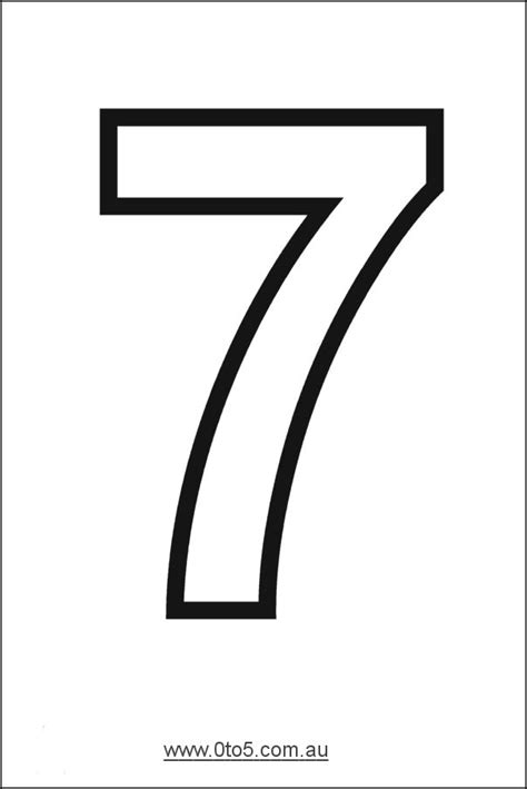 Free Printable Number 7 Template