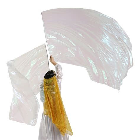 Dance Metallic Semicircle Worship Angel Wing Flags Veil Praise Flag